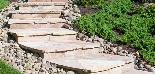 Natural Stone Step Walkway